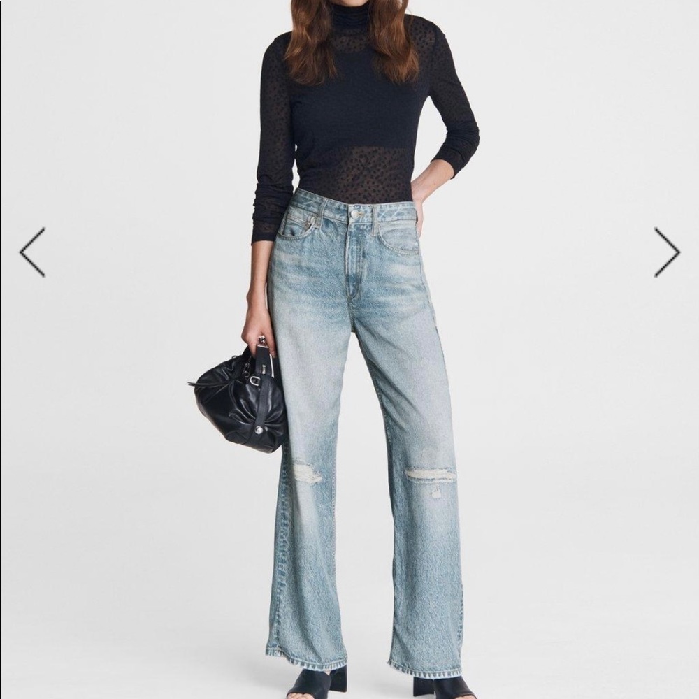 Rag & Bone Liquid Miramar trompe l’oeil, XS, size 24